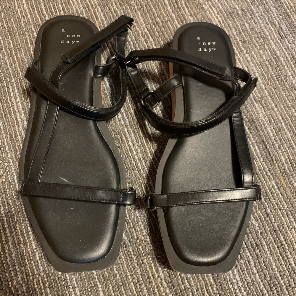 A New Day Flatform Sandals - Black